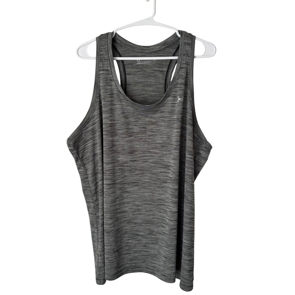 Under Armour Womens Loose Fit Racerback Tank Top Charcoal Grey Space Dye 2X